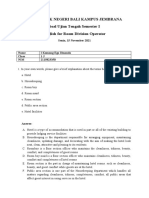 Politeknik Negeri Bali Kampus Jembrana Soal Ujian Tengah Semester I English For Room Division Operator