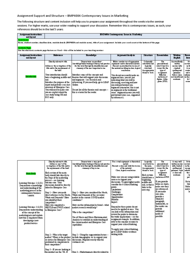 BMP4004 Marketing Assignment Guide | PDF | Argument | Theory