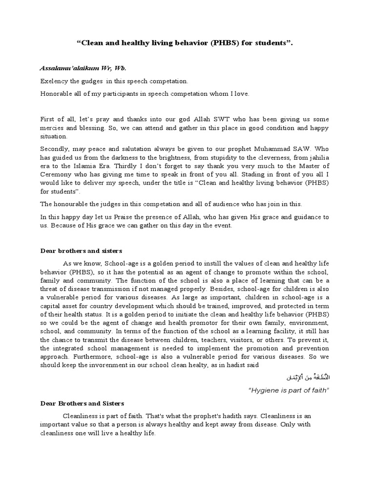 Clean and Healthy Living for Students | PDF | Hand Washing | Behavior