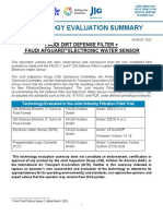 Filtration Field Trial Technology Evaluation Summary FAUDI DDF + FAUDI EWS