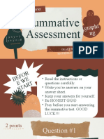 First Quarter: Summative Assessment