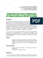 Estructura de presentación de trabajos finales de grado en Comunicación Social