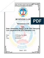 Business Law Midterm Test Đ Hoàng Đ C M NH 11193343