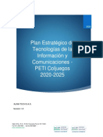 Plan Estratégico de Tecnologías de La Información y Comunicaciones PETI V.1.0