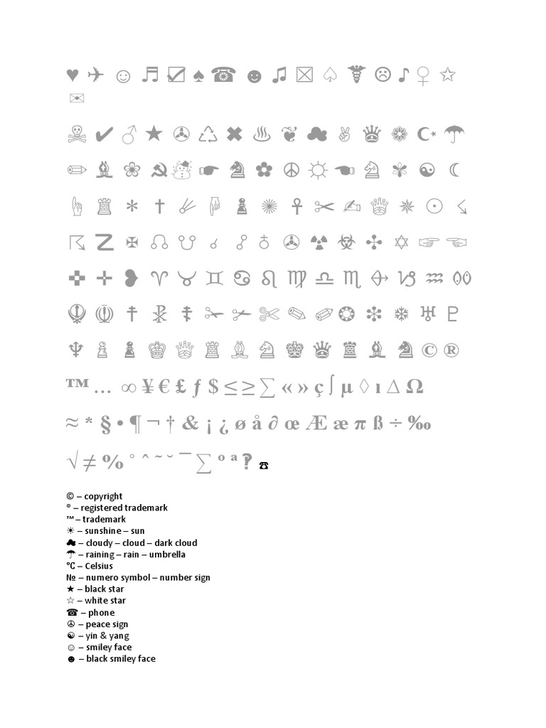 Emote Dictionary | PDF | Typographical Symbols | Encodings