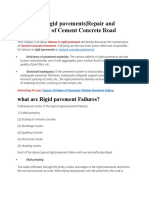 Failures & Repair of Rigid Pavements