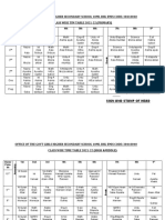 Updated Time Table Primary Section 2021-22