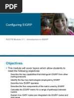 Configuring EIGRP: ROUTE Module 2-1 - Introduction To EIGRP