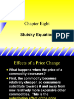 Chapter Eight: Slutsky Equation