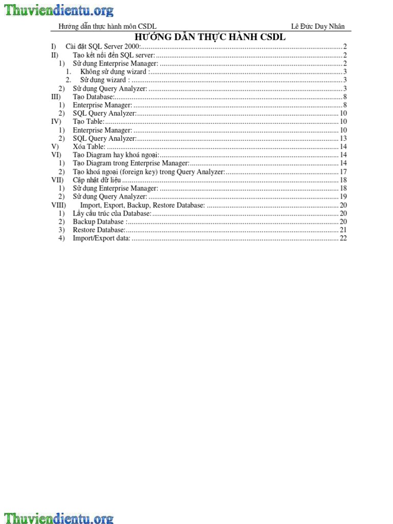 Thuc Hanh SQL | PDF