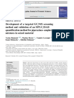 Development of A Targeted GC MS Screenin