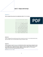 Lab 2 - Arrays + Looping