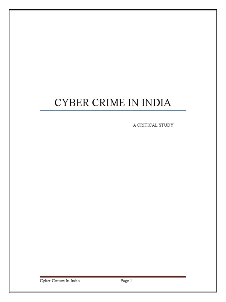 Cyber Crime in India (Prajakta Awhale) | PDF | Phishing | Computer Security
