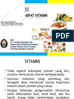 Kuliah Kimia Pangan (28-9-2016) Sifat-Sifat Vitamin