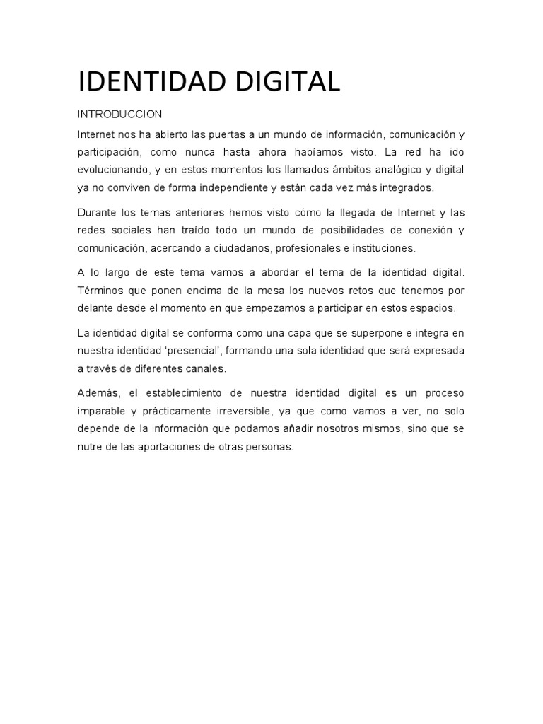 QUE ES LA IDENTIDAD DIGITAL PDF visual data 2