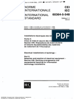 IEC 60364-5-548 Electrical Installations of Buildings - Selection and Erection of Electrical Equi