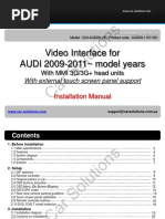 Video Interface For AUDI 2009-2011 Model Years: Car Solutions