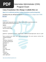 Certified Kubernetes Administrator (CKA) Program Exam: Linux Foundation CKA Dumps Available Here at