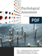 Psychological Assessment: SEPTEMBER 3, 2021