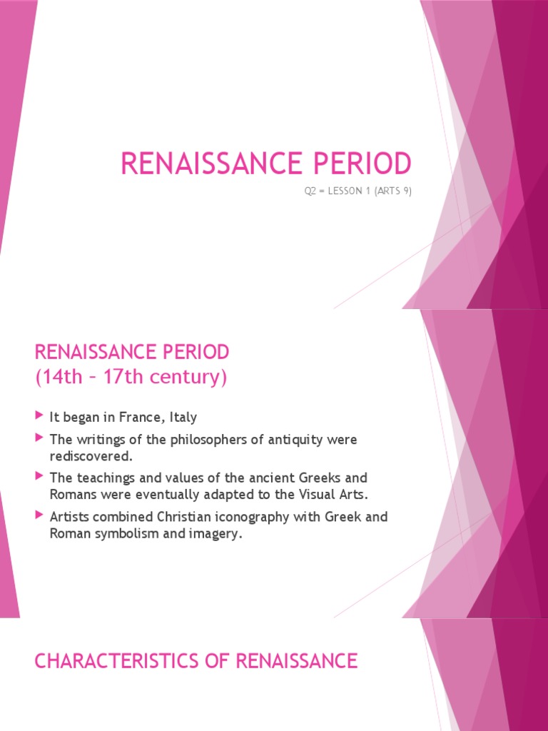 Overview of the Renaissance Period | PDF | Paintings | Renaissance