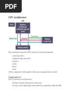 CPU Architecture: Control Unit (CU)