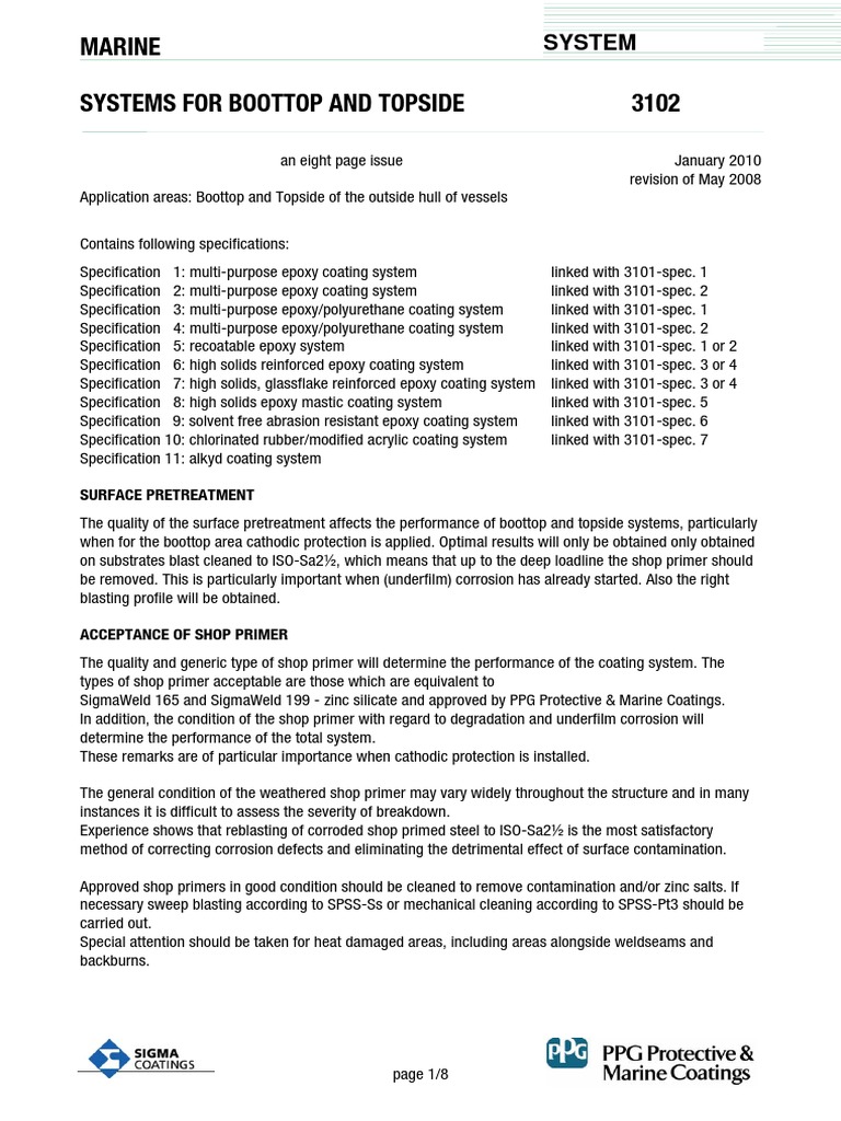 Marine Systems For Boottop and Topside 3102: System | PDF | Corrosion ...