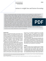 Physiological Adaptations to Weight Loss and Factors Favouring Weight Regain