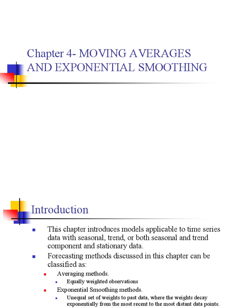 Moving Averages and Exponential Smoothing | PDF | Forecasting ...