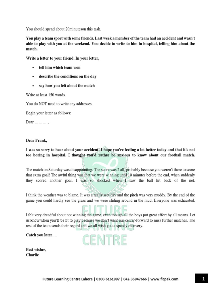 14-09-2021 Writing Task 1 Informal Letter 2 | PDF