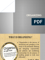 Organizing: Unit 1
