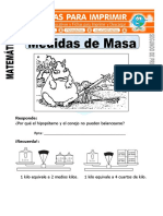 Ficha de Medidas de Masa para Segundo de Primaria