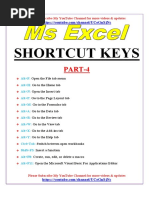 Shortcut Keys: PART-4