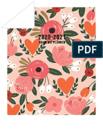 2020-2021 Academic Planner: Large Weekly and Monthly Planner With Inspirational Quotes and Floral Cover Volume 3 (July 2020 - June 2021) - Yearbooks, Annuals, Almanacs