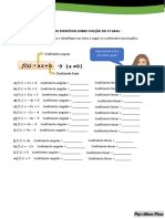 Exercícios Função Afim