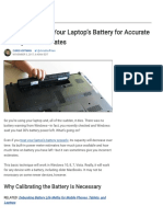 How to Calibrate Your Laptop’s Battery for Accurate Battery Life Estimates