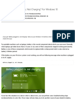 (FIX) - Battery Plugged In, Not Charging'' For Windows 10