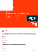 Expresiones Algebraicas 2do