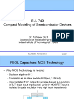 ELL 740 Compact Modeling of Semiconductor Devices: Dr. Abhisek Dixit
