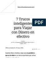 7 Trucos Inteligentes para Viajar Con Dinero en Efectivo