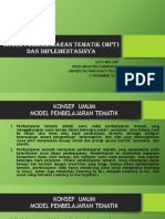 Model Pembelajaran Tematik