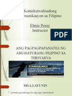 Kontekstwalisadong Komunikasyon Sa Filipino PPT Mitch