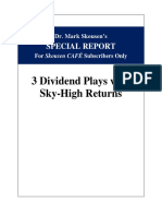 3 Dividend Plays With Sky-High Returns: Special Report