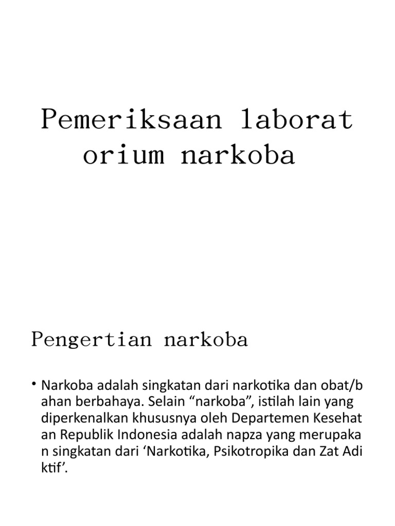Pemeriksaan Lab Narkoba PDF