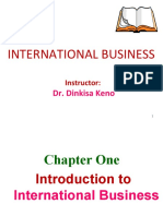 International Business: Dr. Dinkisa Keno
