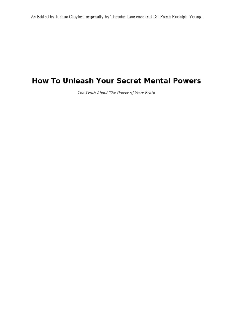 Unlock Your Hidden Mental Powers | PDF | Dream