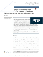 Implementing Project-Based Language Teaching in An