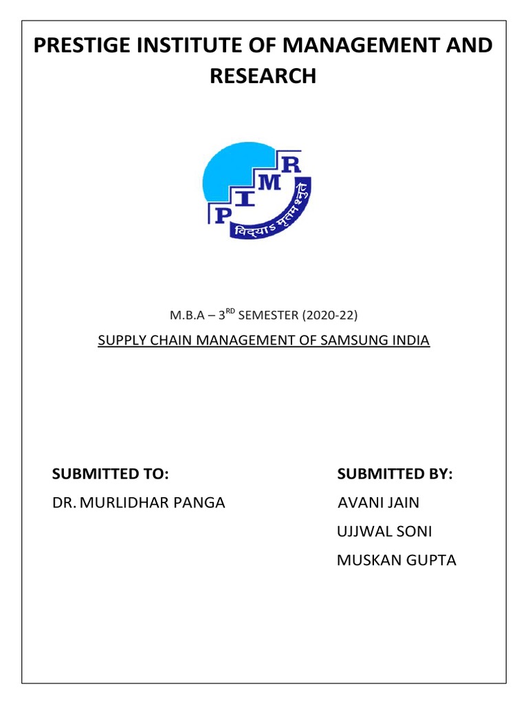 Scm Assignment Pdf Supply Chain Management Supply Chain