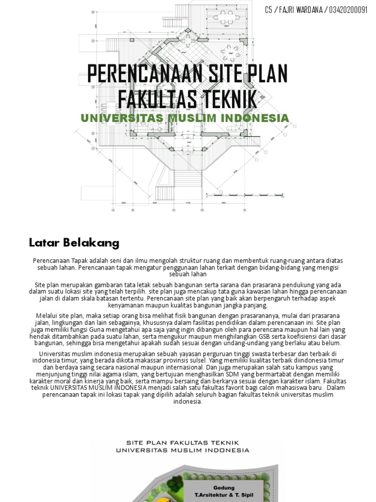 Perencanaan Site Plan FT | PDF