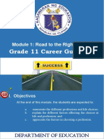 Grade 11 Career Guidance: Module 1: Road To The Right Choice