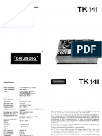 Grundig TK141 Manual